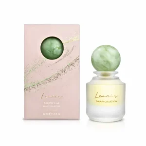 Kvepalų buteliukas ir dėžutė iš Sorvella Galaxy Leonis kolekcijos.